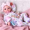 BABESIDE Bambole Reborn Femmina - 17 Pollici Bambola Realistica con Corpo in Tessuto Morbido, Bambina Reborn con Vestiti & Accessori per Bambine dai 3 Anni in su