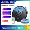 Laresar 01 Robot Aspirapolvere Mop LDS Lidar Navigazione 5000Pa Mappatura pianificata intelligente Lavaggio del pavimento della casa Tappeto Pulizia dei peli degli animali domestici
