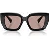 Miu Miu Occhiali da Sole MUB05S 16K20I Nero/Viola Chiaro Marrone Donna