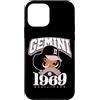 Around The Way Girls: Afro Birthday Zodi Gemini 1969 Afro Queen Zodiac Regali di compleanno Custodia per iPhone 12 mini