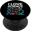 Molecular Biology Chemistry Physics Enth I Love Science Microscopio DNA Atom Chemistry PopSockets PopGrip Adesivo
