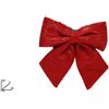 Due Esse Christmas Fiocco Decorativo 28cm Tessuto Rigato Rosso di Dueesse Christmas