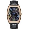 MASTOP Orologio da uomo di lusso, impermeabile, luminoso, calendario casual, rettangolare, in pelle, al quarzo, Oro nero