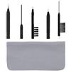 Create idea Kit di 6 pennelli multifunzionali per la pulizia degli apparecchi acustici con magnete cera Loop Vent Cleaner in acciaio Pick panno in microfibra universale