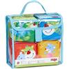 HABA Cubi da gioco Mouse Merle & Dragon Duri | blocchetti morbidi per bambini | 303878