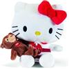 Trudi Hello Kitty e l'amico Orso Ettore | Peluche, idea regalo | 15x14,5x10 cm taglia XS | Hello Kitty and friends | modello 25045