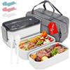 momii Premium Lunch Box per adulti e bambini con borsa per il trasporto e posate | Bento box in acciaio inox con scomparti | Contenitore per il pranzo, contenitore per il pranzo dell'asilo, contenito