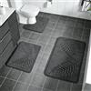 Xafrstyu Set di 3 tappetini da bagno, antiscivolo, morbidi, assorbenti, 40 x 60 cm, 40 x 50 cm, tappetino da bagno, 50 x 80 cm, piccoli tappetini da bagno (grigio-b)