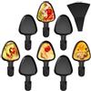 Yoassi 8pcs Mini Padelle per Raclette, Mini Piastra Raclette Antiaderente con 8 Spatole di Nylon, Misura Universale con Manici Antiscottatura, Padelle Quadrate da Raclette per Fuso Uovo Fritto