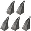 QUARKZMAN 5set Gatto Artiglio Spuntono 27x16mm Corno Vite Rivetti Artigianato Pelle Accessori con Metallo Vite Schienale Borchie per Pelle Personalizzato Punk Stile DIY Antico Argento