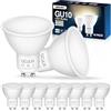 QOJUX Lampadine GU10 LED Bianca Calda, 3.5W 593LM (equivalenti Alogene da 50W), Classe B Lampadina LED GU10 2700K Risparmio Energetico Lampada,120° Angolo del Fascio,Non Dimmerabile, 10 pezzi