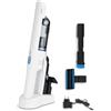 MEDION Aspirapolvere portatile (motore BLDC, filtro HEPA 13, filtraggio di polvere e allergeni, potenza aspirante 20 kPa, batteria, base di ricarica, senza fili, MD12057), bianco