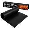 SENSYLECTRA Tappetino Antiaderente Per Barbecue, Carta Da Forno Riutilizzabile, Senza PFOA, Dimensioni Tagliabili, Per Barbecue A Carbonella E Elettrico, Nero (200 x 33 cm)