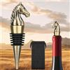 LKKCHER Chiusura per bottiglia di vino a cavallo, regalo per adulti, regalo di vino, accessori per uomini, donne, cavalli, testa di cavallo, tappo per vino, bronzo