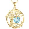 FANCIME Tree of Life - Collana con albero della vita, con pietra portafortuna, in argento Sterling, con ciondolo a forma di pietra portafortuna, per anniversario, compleanno, Natale, per donna, mamma