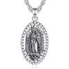 EUDORA Harmony Ball Collana in Argento Sterling Virgen de Guadalupe Vergine Maria per Donna Uomo, Medaglia Miracolosa della Madonna di Guadalupe Gioielli della Beata Madre Maria Regali, 22''+2