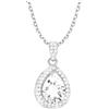 Sofia Milani - Collana da Donna in Argento 925 - con Pietra Zircone - Ciondolo ad Ovale - N0881
