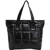 Anopo Borsa Tote Trapuntato Borsa Tracolla Imbottita Donna Boho Puffer Borsa a Mano Morbido Leggero per Viaggio Lavoro Shopping Nero