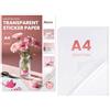 kamo Premium 100% Carta Adesiva Trasparente - 30 fogli, Etichette Autoadesive in Vinile stampabili per stampanti laser e inkjet, A4, 210 x 297 mm, 1 Adesivo per Foglio, Non Impermeabili