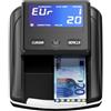 Stanew Rilevatore Banconote False e Conta Moneta Euro, con Batteria Ricaricabile per il Contatore di Valuta per la Rileva Banconote False EUR, USD, GBP