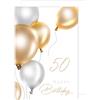 Edition Seidel Biglietto di auguri XXL di alta qualità, per il 50° compleanno, con busta, formato DIN A4, biglietto di auguri con testo in inglese Happy Birthday Uomo Donna A4-G1000