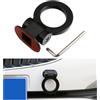 Adunsiaoto Gancio di Traino per Auto Decorativo Universale, Gancio di Traino Auto Tralier Accessori-Auto, Gancio Traino per Auto-Forma Anello, Anello Universale A Forma-Gancio Traino-Auto(Nero)