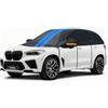 Holthly Mezzo Copriauto da Esterno,Telo Copriauto Mezzo Garage Impermeabile Anti Neve Antipolvere,Telo Auto Esterno con Gancio elastico e in Cotone,Adatto per SUV/4x4 (fino a 460cm) H4