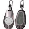 HIBEYO Custodia per chiavi auto in pelle adatta per Leapmotor C01 T03 S01 C11 telecomando Fob copertura portachiavi custodia chiavi custodia protettiva portachiavi - Grigio