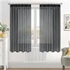 MRTREES tende moderne grigio tenda con ganci per binario trasparente tende salotto moderne 2 pezzi soggiorno eleganti 140 x 145 cm, Tre metodi di utilizzo