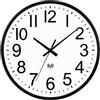 NESIFEE Moderno orologio radio, orologio da parete senza ticchettio, facile da leggere, orologio da parete alimentato a batteria, per soggiorno, camera da letto