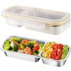 Contenitori Per Condimenti A Doppio Scomparto Con Coperchi, 8 Pezzi. Vaschette In Plastica Riutilizzabili Per Salse, Snack E Campioni. Ideali Per Asporto E Pranzo. - 3