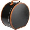 Lierys Cappelliera rotonda nero - 40 x 21 cm - con similpelle - Scatola per cappelli per la custodia con manico e chiusura - Valigia per cappelli - anche come decorazione per la casa