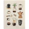 Dazzlewall Poster Arte Murale Tema Caffè, Stampa Retro Tabelle Caffè ed Espresso per Decorazione Cucina, 30x40 cm Senza Cornice
