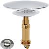 KQDRAVINE Tappo per lavandino da 66 mm, tappo pop up, scarico a molla, in ottone Bounce Core Push-Type Drain Plug, tappo universale per lavabo di ricambio per bagno e cucina