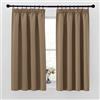 PONY DANCE Tenda Oscurante con Fettuccia per Interni Moderne Tenda Cameretta Bambini Corte per Cucina Curtains Isolanti Termiche 2 Pezzi 140x137 CM, Moca