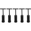 Sarini Portalampada in Ceramica G9 da 5 Pezzi, Base della Lampadina con Strumento di rimozione dell'anello portalampada in Lega di Zinco da 5 Pezzi, portalampada per Camera da Letto