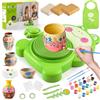 MYDOVA Ruota in ceramica per bambini, kit completo di pittura in ceramica, arte e artigianato per bambini dai 6 ai 12 anni con confezione da 3 argille per asciugare all'aria e strumenti di scultura