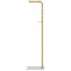YATINEY Appendiabiti da Terra Moderno con 3 Ganci e Base Rinforzata, Attaccapanni da Terra in Metallo per Ingresso, Soggiorno, Camera da Letto, Spogliatoio, Dorato e Bianco XYM01DWY1