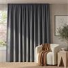 PONY DANCE Tenda Oscurante da Interno 1 Pezzo L300 x A245 cm Tende Termiche Isolanti Curtains Moderne per Camera da Letto con Fettuccia Metodi di Sospensione Multipli Divisione, Grigio