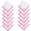 Encasa XO Set di tovaglioli per tavolo da pranzo, articoli decorativi per soggiorno e cucina, confezione da 6, 43 x 43 cm, farfalle rosa, in poliestere idrorepellente e lavabile in lavatrice