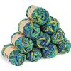 Coopay 10 Gomitolo di Lana per Uncinetto, 450g, Filato per Uncinetto Morbido Multicolore, Filato per Maglieria, Lana Gomitoli per Vestiti per Neonati, Sciarpe, Calzini - Blu Giallo