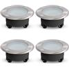 SSC-LUXon VISKOS Faretti da Incasso a Terra Piatti per Esterno IP67 Trasmissibili per 1x GX53 - Faretto da Terra Rotondo (Lampadina Non Inclusa) Confezione da 4