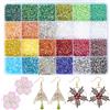SOFPLATE 18400 pz 24 stili Perline di Vetro Perline di Semi di Ricamo Piccole Mini Colorate Due Tubi Esagonali Tagliati 3 x 2mm Kit di Perline Distanziatrici Da Cucito per Gioielli Bracciali Collane V