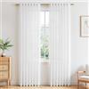 MRTREES Tende Lino Semitrasparenti per Interni Bianche Camera da Letto Soggiorno Moderne 2 Pezzi 140x225 cm Tenda Bianca Salotto Tende Cucina Porta Finestra con Passanti Nascosti