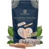 ELEVAVIDA Set di 2 pezzi di salvia bianca (Salvia Apiana) dalla California e 2 x Palo Santo dal Perù - Incenso naturale per la purificazione dell'energia, sbavature White Sage & Bursera Graveolen