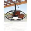 Sofucor Impermeabile IP65 Ventilatore da Soffitto con Luce LED, 3CCT, Telecomando, 6 Velocità, Timer, Silenzioso Lampada Ventilatore Soffitto 51cm per Esterni, Soggiorno