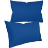 npluseins federe in tinta unita in confezione da 2 e dal design discreto 1154.1498, 40 x 60 cm, blu