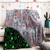 IUNTWEIE Coperta natalizia, 130 x 150 cm, Glow in The Dark coperta, coperta per bambini, regalo di Natale, per ragazze e ragazzi (SDFG-B, 130 x 150 cm)