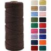 MOMAHUA 2mm Cotone Macramè 100% Naturale,Marrone 100m Filato Non Sbiancato Senza Chimici per DIY, Bomboniere, Decorazioni - Cordame in Cotone per Crafts