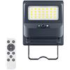 damastoreitalia Faro Faretto con Pannello Solare da Esterno 50W con Sensore Crepuscolare e di Movimento, LED 500 Lumen IP65 con Telecomando, Luce Fredda 6500K, per Giardino, Parete, Cortile